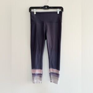 Athleta Elation Ultra High Rise 7/8 Tight Ombre Gray Pink Legging, size S/P